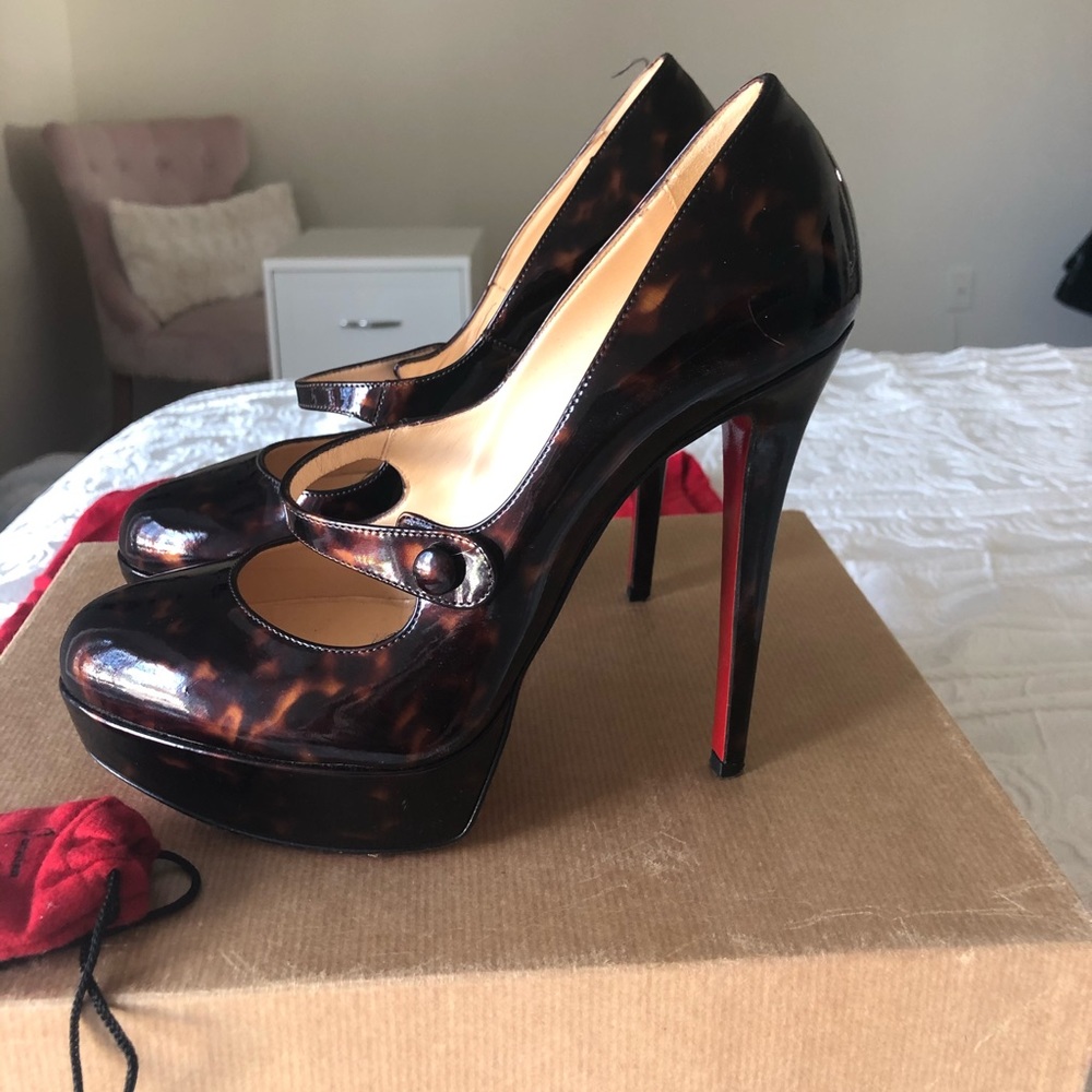 Christian Louboutin Relika 140 Patent Calf Turtle